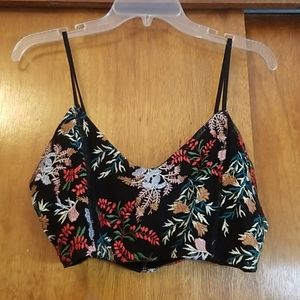 Urban Outfitters Embroidered crop top/bralette
